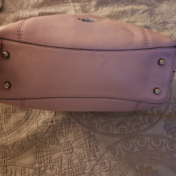 Coach Blush Pink Leather Satchel - Picture 8 of 14